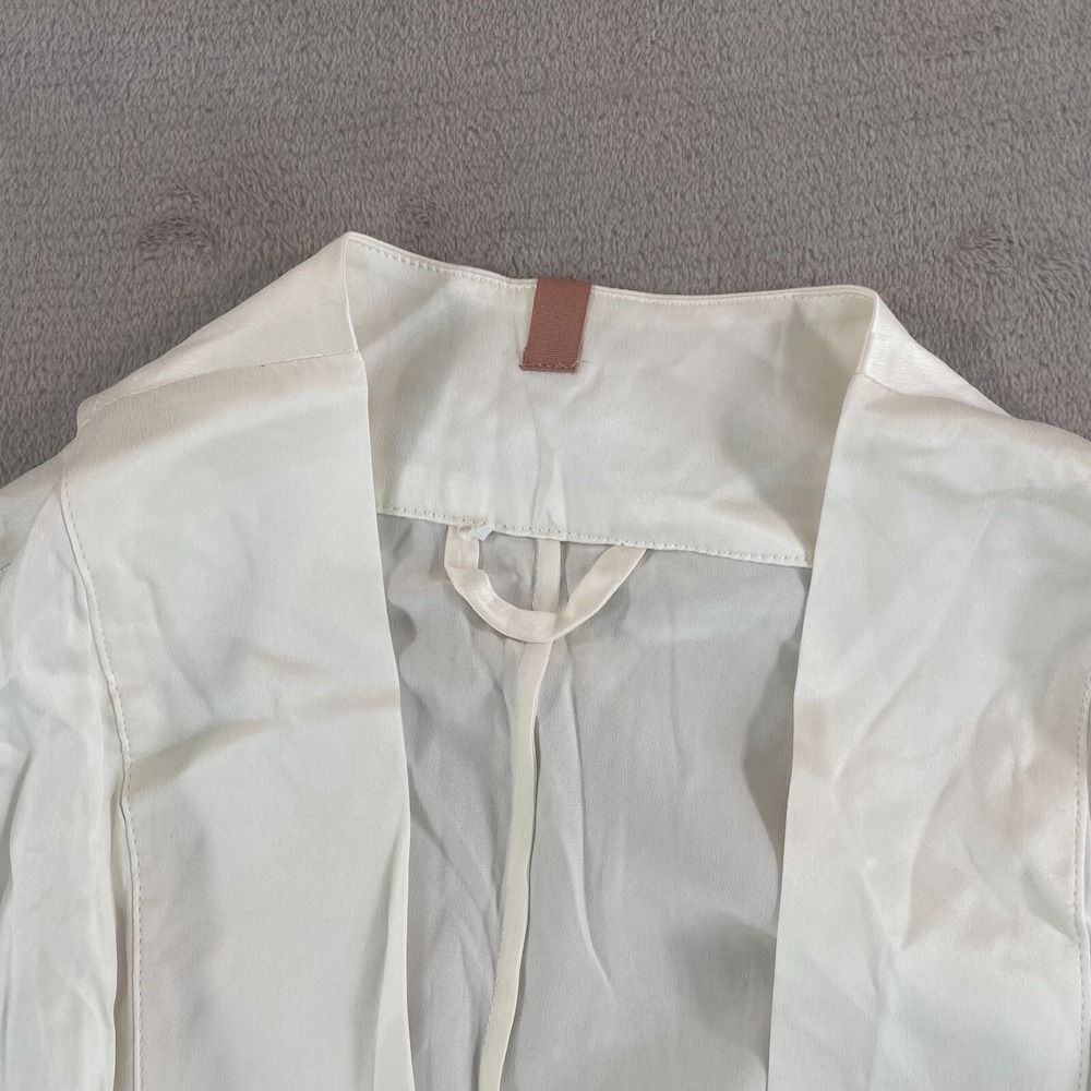 LUNYA Washable Silk Robe Women Large Tranquil White Removal Belt‎ Pockets $278 - Picture 2 of 9